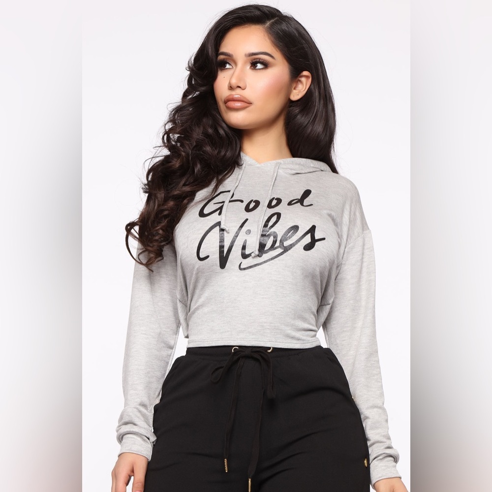 I’m Always a Good Vibe Pullover Cropped Top